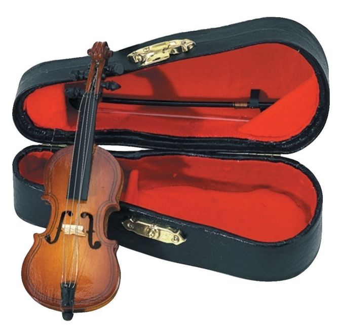 Hovedbilde GEWA 980.610. Miniatyr Cello i tre med bue i Etui