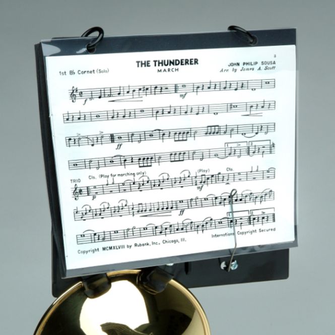 Hovedbilde DEG A16 HC260 Marsjmappe med feste til Trompet