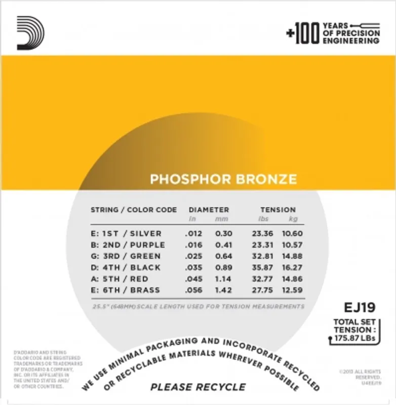 D'Addario Bluegrass Phosphor Bronze Strenger