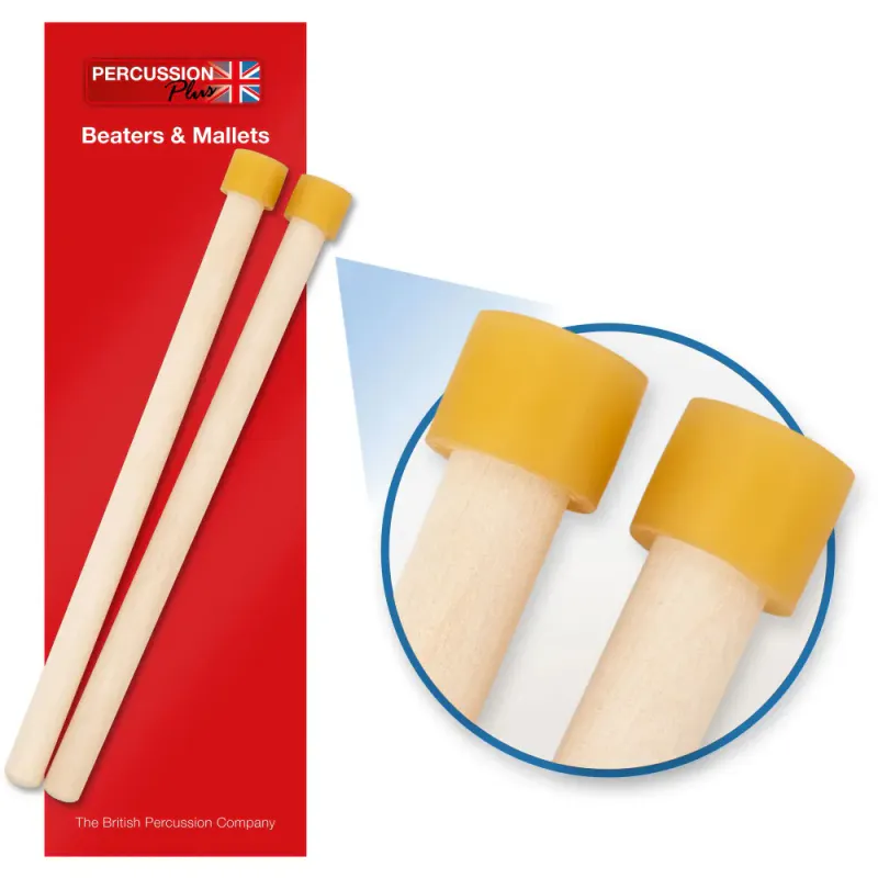 Percussion Plus dobbel Steel Pan Mallets (par)